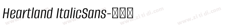 Heartland ItalicSans字体转换